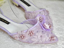 Load image into Gallery viewer, Lilac Butterfly Ballet Flats