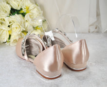 Load image into Gallery viewer, Crystal Strap Flats