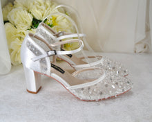 Load image into Gallery viewer, Hand Beaded Block Heels
