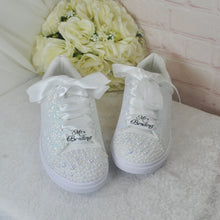 Load image into Gallery viewer, Glitter Trainers | White