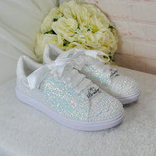 Load image into Gallery viewer, Glitter Trainers | White