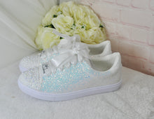Load image into Gallery viewer, Glitter Trainers | White