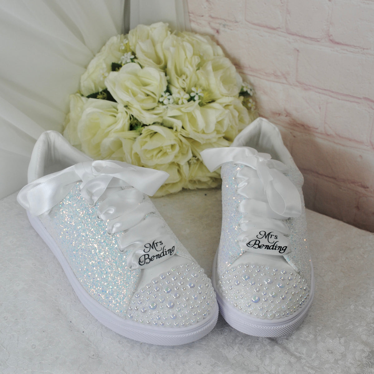 Glitter Trainers White – Becci's Bridal Designs