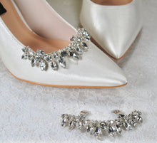 Load image into Gallery viewer, Satin Shoes with Crystal Shoe Clip