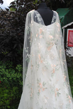 Load image into Gallery viewer, Champagne Floral Wedding Cape