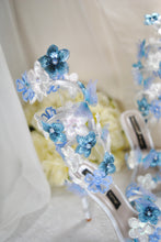 Load image into Gallery viewer, Something Blue Spiral Ankle Sandals