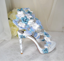 Load image into Gallery viewer, Something Blue Spiral Ankle Sandals