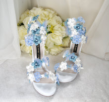 Load image into Gallery viewer, Something Blue Spiral Ankle Sandals