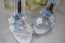 Load image into Gallery viewer, Something Blue Spiral Ankle Sandals