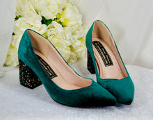 Load image into Gallery viewer, Velvet Block Heels