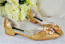 Load image into Gallery viewer, Champagne Gold Flats