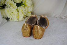 Load image into Gallery viewer, Champagne Gold Flats