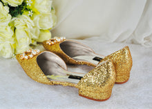 Load image into Gallery viewer, Champagne Gold Flats