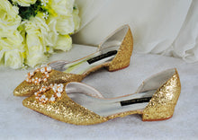 Load image into Gallery viewer, Champagne Gold Flats