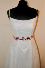Load image into Gallery viewer, Floral Appliqué Bridal Belts - Orange Secret Garden