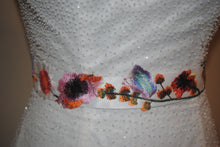 Load image into Gallery viewer, Floral Appliqué Bridal Belts - Orange Secret Garden