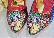Load image into Gallery viewer, Beauty and the Beast Block Heel Boots