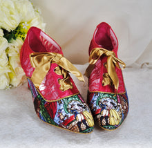 Load image into Gallery viewer, Beauty and the Beast Block Heel Boots