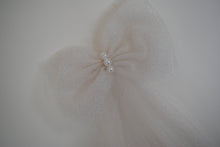 Load image into Gallery viewer, Sparkle Tulle Bridal Bow Dress Sleeves | Ivory White Champagne