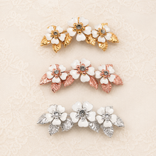 Load image into Gallery viewer, Cherry Blossom Floral Shoe Clips | Bridal Shoe Embellishment | Gold, Silver & Rose Gold