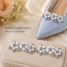 Load image into Gallery viewer, Cherry Blossom Floral Shoe Clips | Bridal Shoe Embellishment | Gold, Silver & Rose Gold