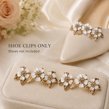 Load image into Gallery viewer, Cherry Blossom Floral Shoe Clips | Bridal Shoe Embellishment | Gold, Silver & Rose Gold