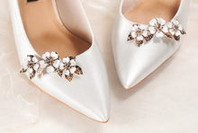 Load image into Gallery viewer, Cherry Blossom Floral Shoe Clips | Bridal Shoe Embellishment | Gold, Silver & Rose Gold
