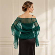 Load image into Gallery viewer, Sheer Chiffon Wedding Shawl – Lightweight Bridal & Occasion Wrap