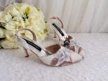 Load image into Gallery viewer, Ivory Embroidered Bridal Shoes - UK5 - Ready to Dispatch