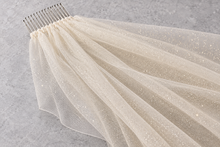 Load image into Gallery viewer, Glitter Wedding Veil | Single Tier Sparkle Veil | 75–500 cm | 6 Colours