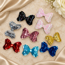 Load image into Gallery viewer, Glitter Bow Shoe Clips or Hair Bows