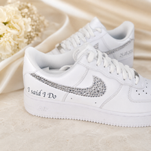 Load image into Gallery viewer, Personalised Wedding Shoe Iron-On Transfers – Custom Vinyl Decals for Canvas Bridal Trainers
