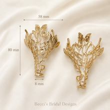Load image into Gallery viewer, Botanical Heel Embellishments for Wedding Shoes, Silver Gold or Rose Gold, Vine Stiletto Heel Decorations, DIY Bridal Shoe Accessories
