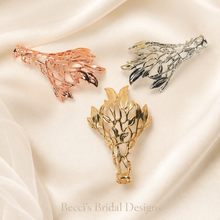 Load image into Gallery viewer, Botanical Heel Embellishments for Wedding Shoes, Silver Gold or Rose Gold, Vine Stiletto Heel Decorations, DIY Bridal Shoe Accessories