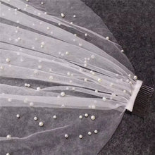 Load image into Gallery viewer, Scattered Pearl Bridal Veil