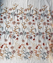 Load image into Gallery viewer, Embroidered Bridal Tulle - Autumn Leaf Fabric - By the Yard