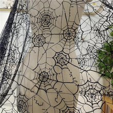 Load image into Gallery viewer, Spider Web Fabric - Black or White - By the Yard