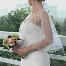 Load image into Gallery viewer, Elegant Bridal Cape, Wedding Dress Cover Up