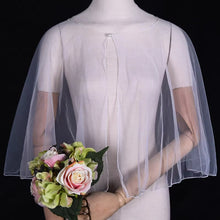 Load image into Gallery viewer, Elegant Bridal Cape, Wedding Dress Cover Up