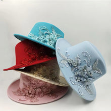 Load image into Gallery viewer, Embroidered Floral Hat