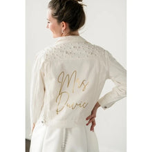 Load image into Gallery viewer, Personalised Denim Jacket - White
