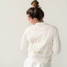 Load image into Gallery viewer, Personalised Denim Jacket - White