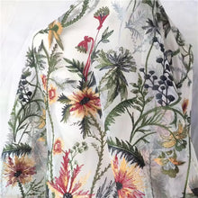 Load image into Gallery viewer, Embroidered Bridal Tulle - Autumn Flower Fabric - By the Yard