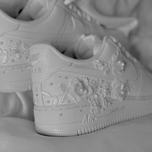 Load image into Gallery viewer, Embroidered Nike Air Force 1 Trainers for Bride