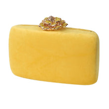 Load image into Gallery viewer, Velvet Clutch Bag with Rose