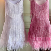 Load image into Gallery viewer, Tassel & Feathers Mini Dress