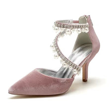 Load image into Gallery viewer, Velvet Bridal Sandals
