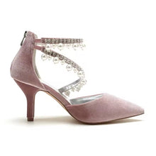Load image into Gallery viewer, Velvet Bridal Sandals