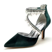 Load image into Gallery viewer, Velvet Bridal Sandals