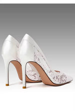 Load image into Gallery viewer, Lace Bridal Shoes | 3cm, 6cm, 8cm or 10cm